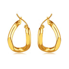 Creolen | 18K Gold - Twist Hoops - 22mm - Damen