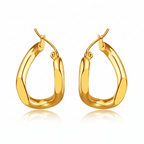Creolen | 18K Gold - Twist Hoops - 22mm - Damen
