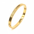 Bracelet | 18K Gold - Zircon - Oval - W 6mm - Women's