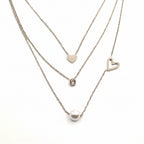 Necklace | Silver - Anchor chain - Layering - L 50+5cm - Women's
