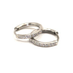 Hoop Earrings | Silver - Pave Hoops - 14mm - Women's