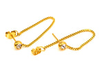 Earrings | 18K Gold - Dangling Studs - Zircon - Women