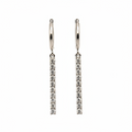 Hoop Earrings | Silver - Dangling Hoops - Zircon - Women