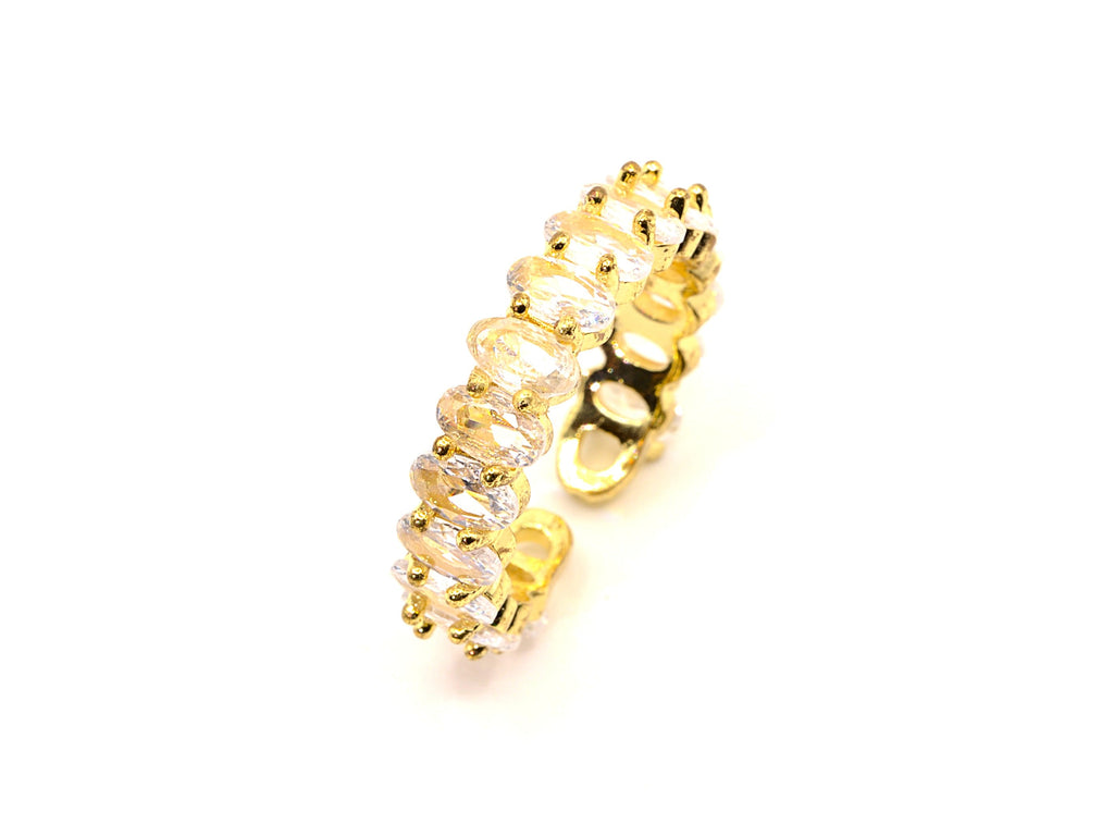 Ring | 18K Gold - Eternity - Klar - Zirkon - Gap - B 5mm - Damen