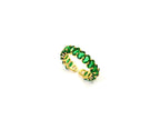 Ring | 18K Gold - Eternity - Grün - Zirkon - Gap - B 5mm - Damen