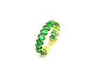 Ring | 18K Gold - Eternity - Grün - Zirkon - Gap - B 5mm - Damen