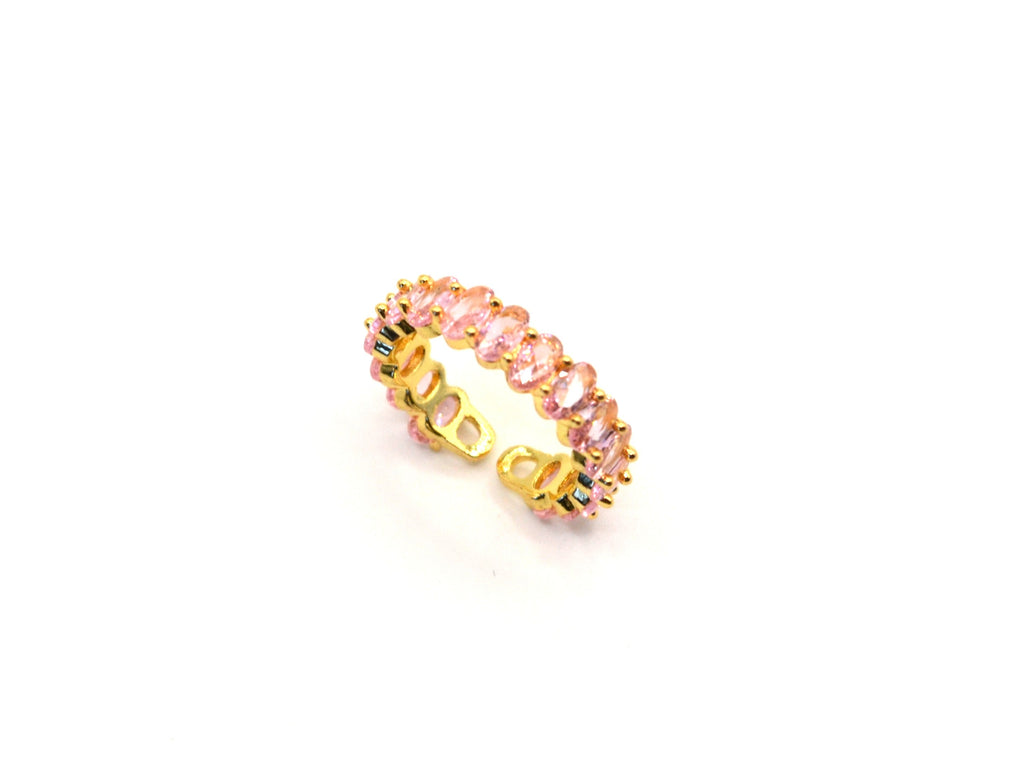 Ring | 18K Gold - Eternity - Rosa - Zirkon - Gap - B 5mm - Damen