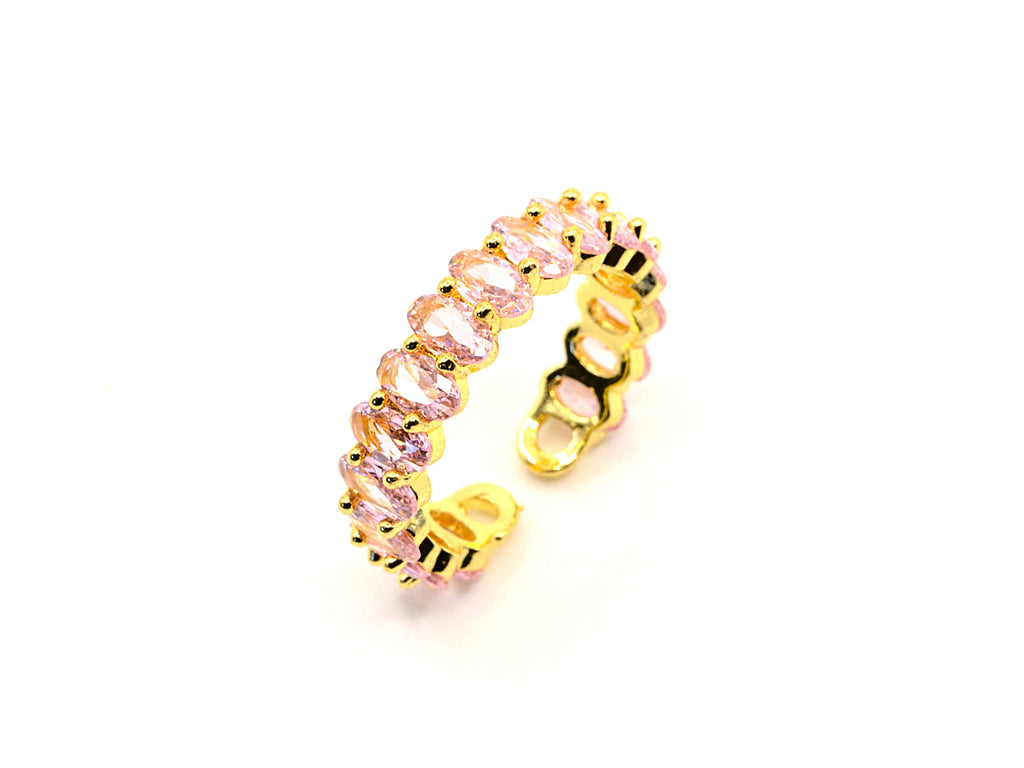 Ring | 18K Gold - Eternity - Rosa - Zirkon - Gap - B 5mm - Damen