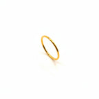 Ring | 18K Gold - Zircon - rounded - W 1mm - Women's