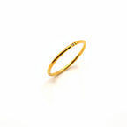 Ring | 18K Gold - Zircon - rounded - W 1mm - Women's