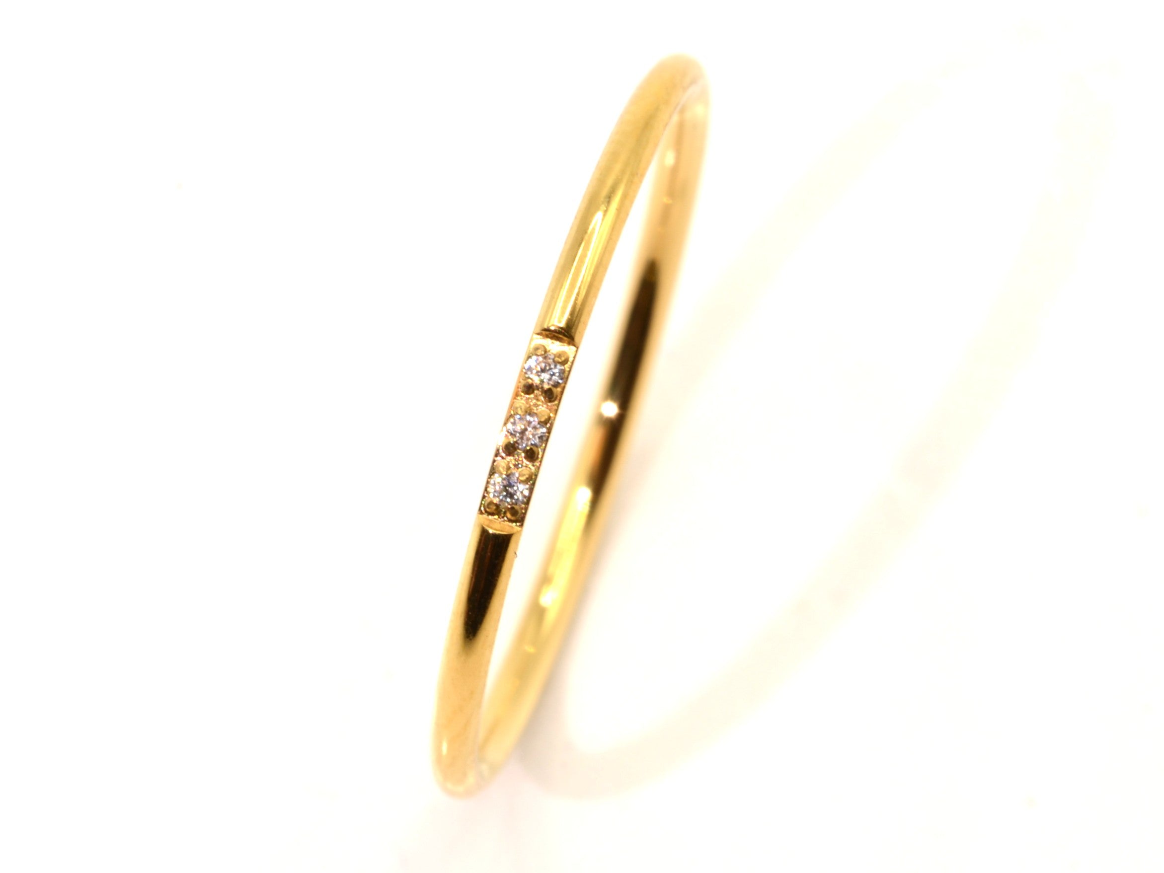 Eleganter Ring - 18K Gold - Zirkon - Damen