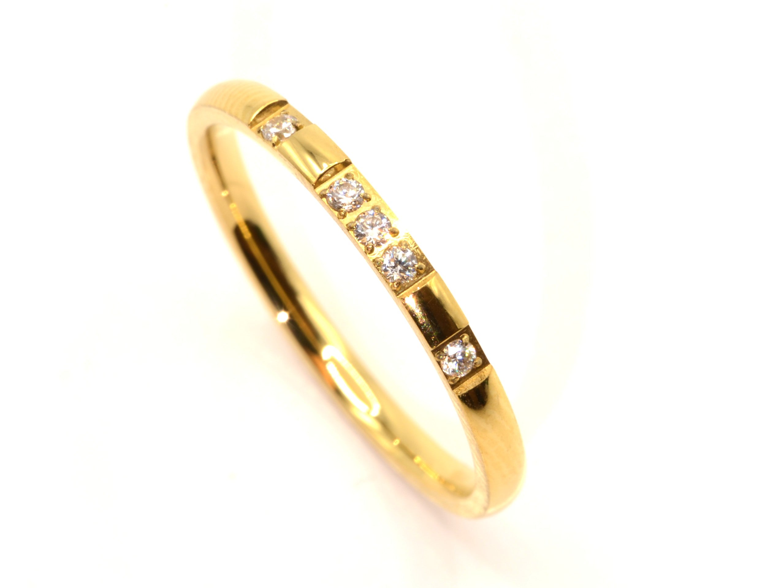 Eleganter Ring - 18K Gold - Zirkon - Damen