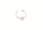 Ring | S925 - Silber - Mondstein - Gap - B 1mm - Damen