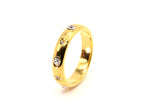 Ring | 18K Gold - Stars - Zirkon - bombiert - B 4,5mm - Damen