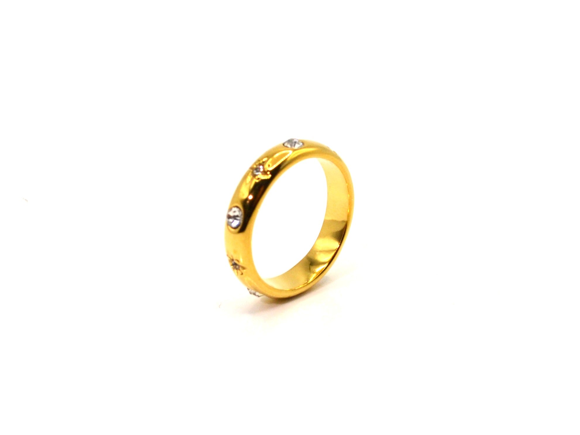 Ring - 18K Gold - Zirkon - Blumen - abgerundet - Damen