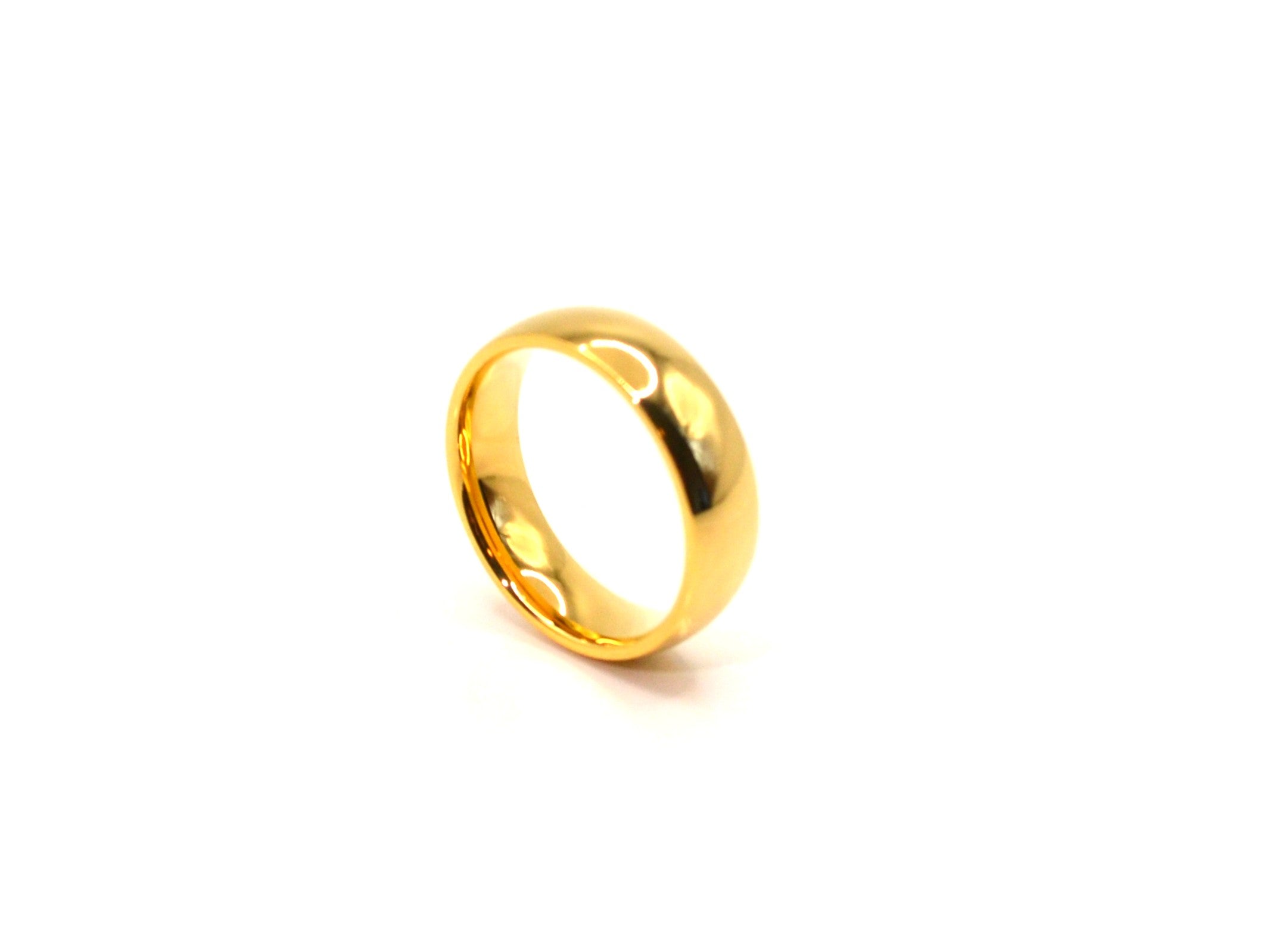 Ring - 18K Gold - 6mm - Hochglanz - bombiert - Damen