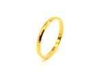 Ring | 18K Gold - Titanstahl - Bandring - bombiert - B 2mm - Damen