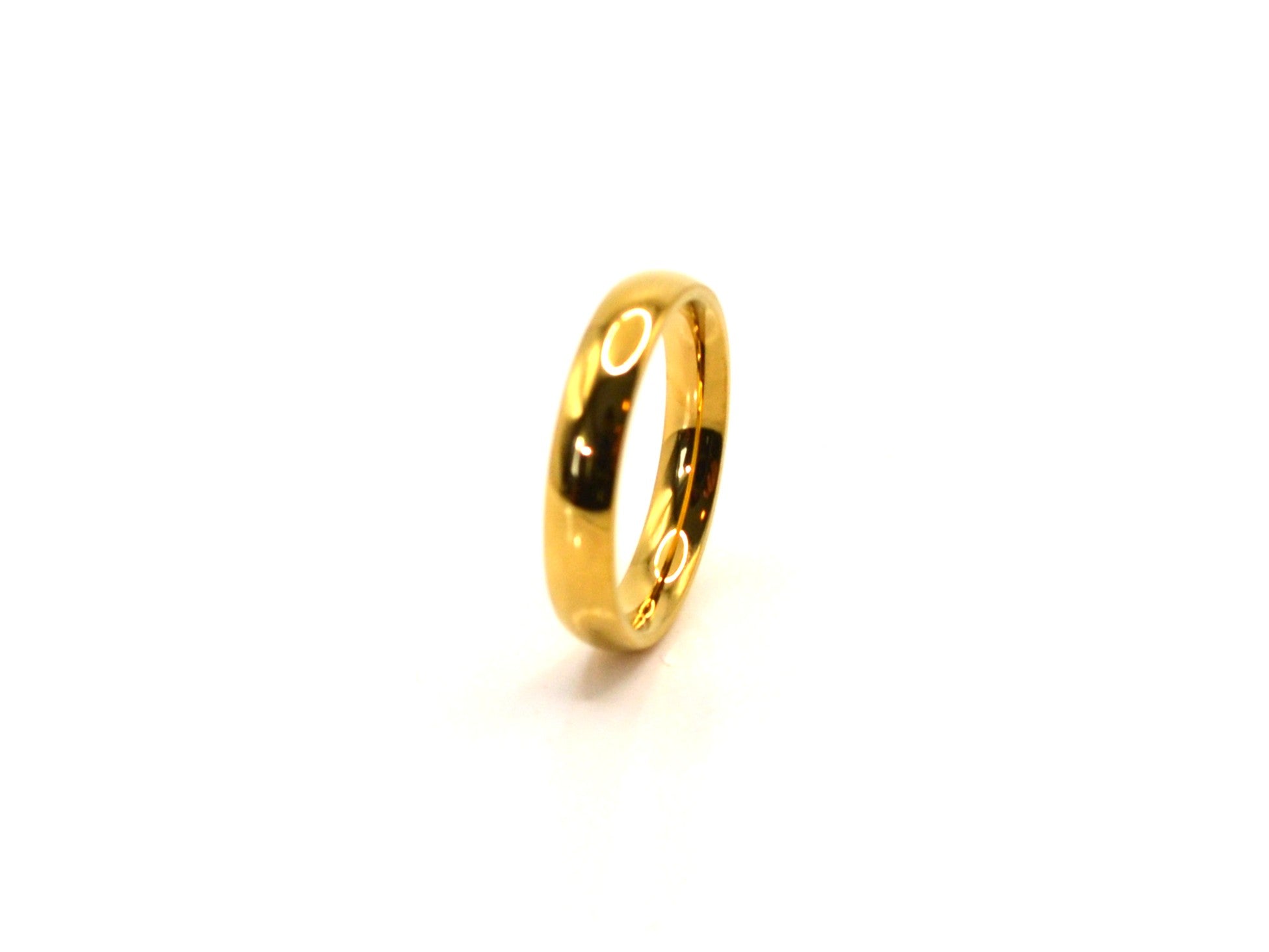 Ring - 18K Gold - 4mm -  Hochglanz - bombiert - Damen