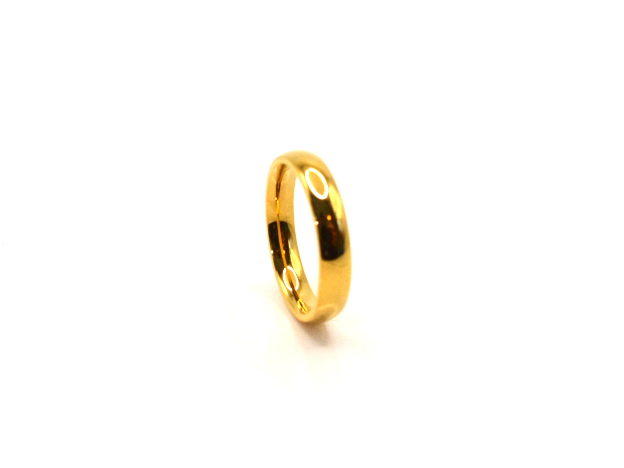 Ring - 18K Gold - 4mm -  Hochglanz - bombiert - Damen
