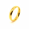 Ring | 18K Gold - Titanstahl - Bandring - bombiert - B 4mm - Damen