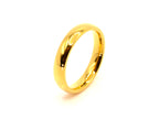Ring | 18K Gold - Titanstahl - Bandring - bombiert - B 4mm - Damen