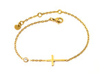 Armband | 18K Gold - Charm - Kreuz  - L 16+4cm - Damen
