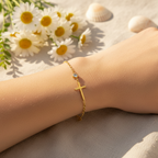 Armband | 18K Gold - Charm - Kreuz  - L 16+4cm - Damen