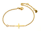 Armband | 18K Gold - Charm - Kreuz  - L 16+4cm - Damen
