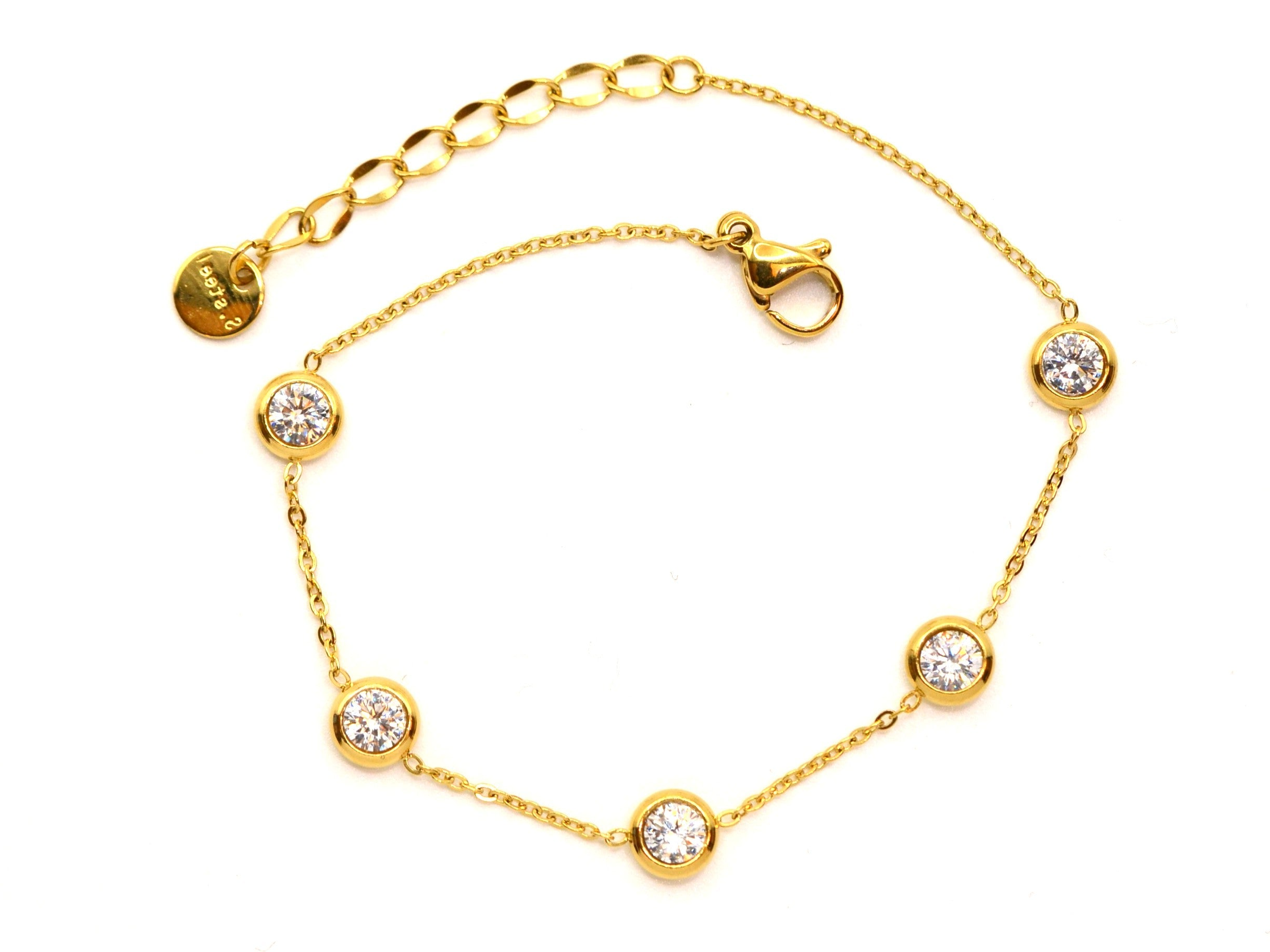 Armband | 18K Gold - Multi-Charm - L 16+3cm - Damen