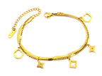 Armband | 18K Gold - Layering - Klee & Stern - L 17,5+5cm - Damen