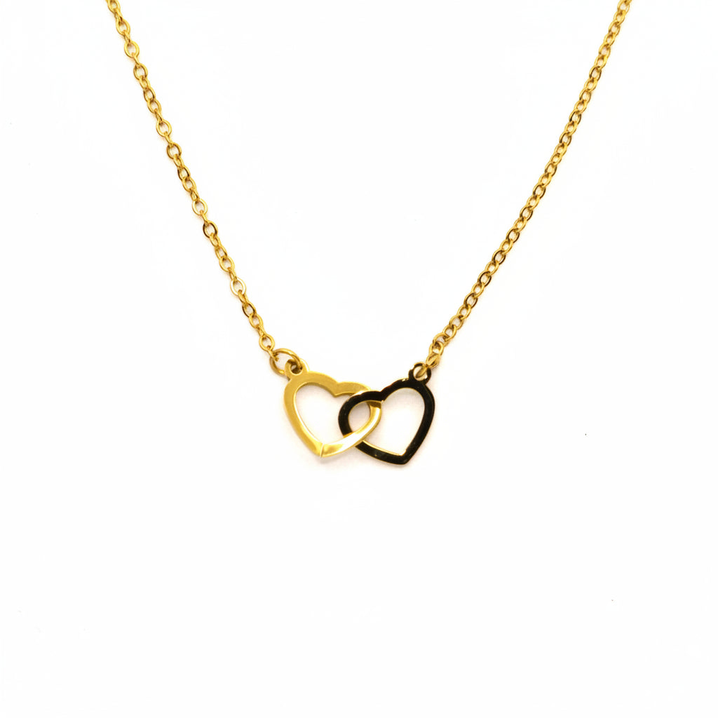 Halskette | 18K Gold - Ankerkette - Infinity-Heart - L 46,5cm - Damen