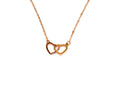 Halskette | 18K Roségold - Ankerkette - Infinity-Heart - L 46,5cm - Damen