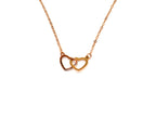 Halskette | 18K Roségold - Ankerkette - Infinity-Heart - L 46,5cm - Damen
