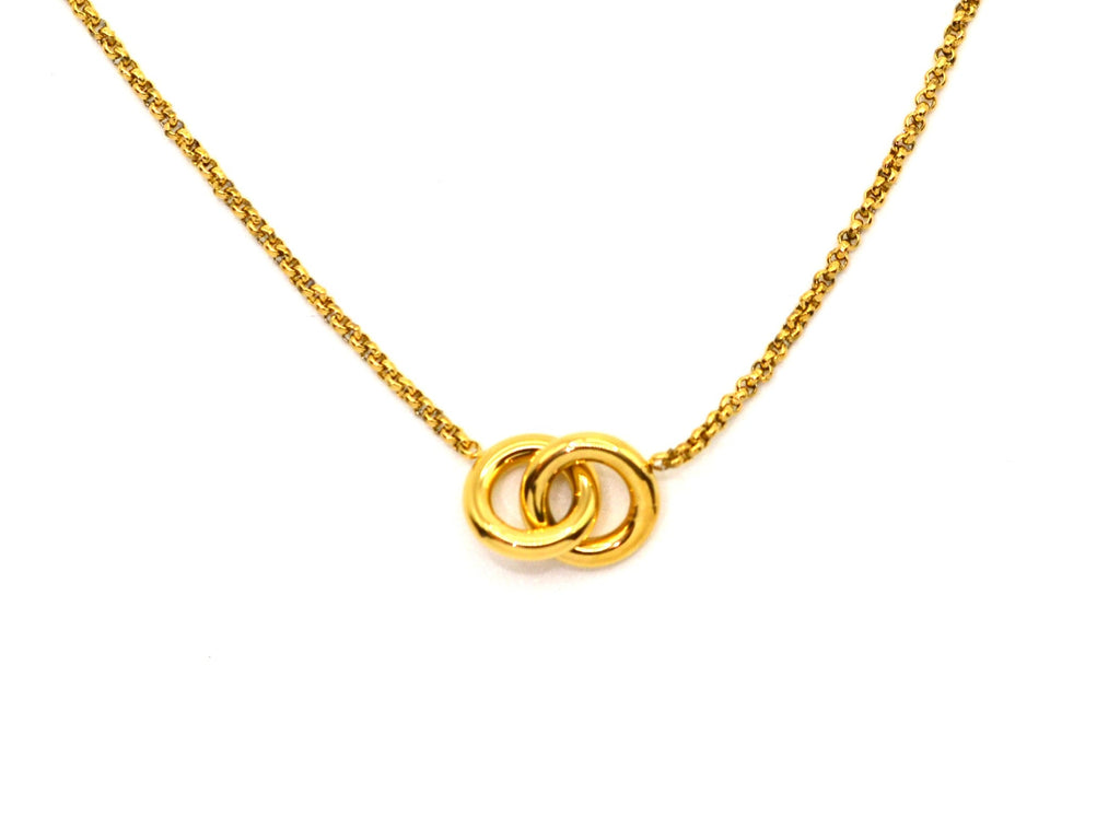 Halskette | Gold - Infinity - Ringe - L 41+5cm - Damen