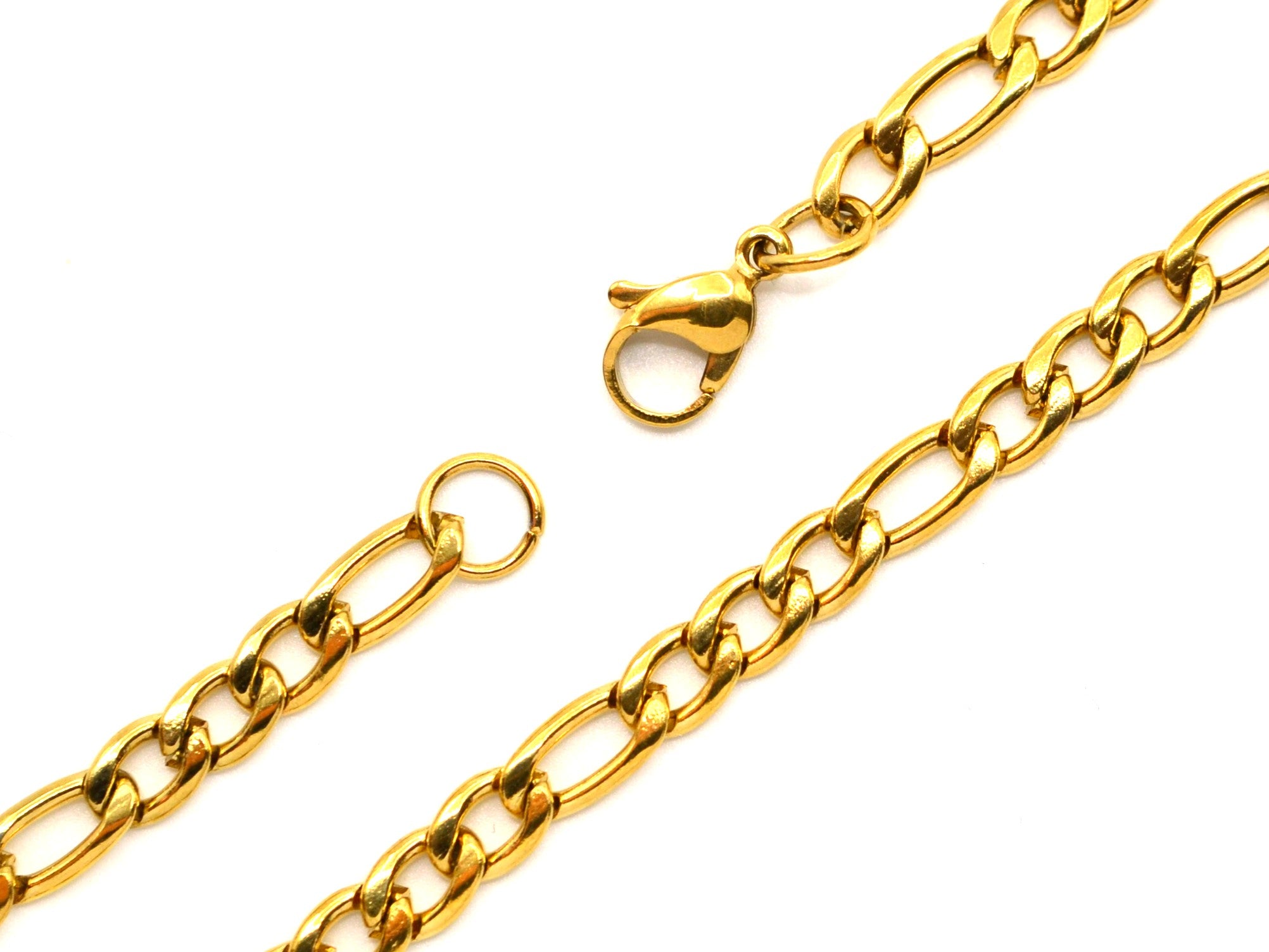 Halskette - 18K Gold - Figaro - B 5mm - L 50cm - Herren