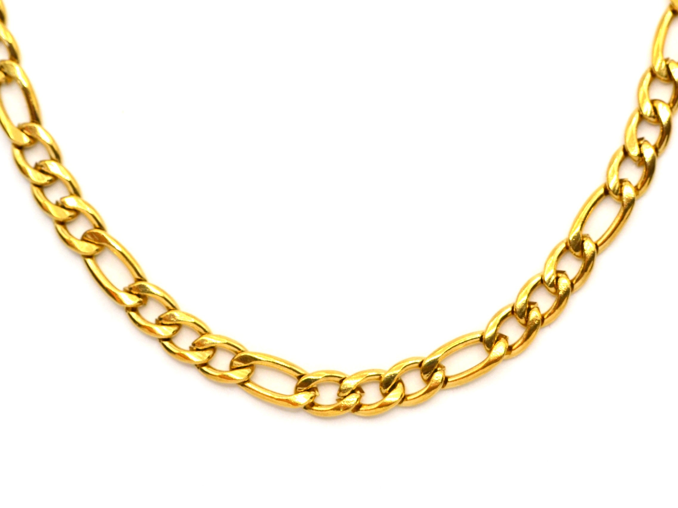 Halskette - 18K Gold - Figaro - B 5mm - L 50cm - Herren