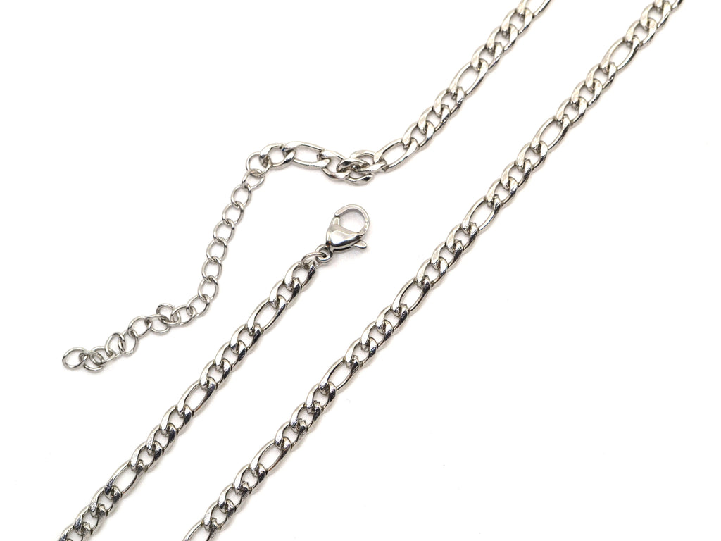 Halskette | Silber - Figaro - B 3mm - L 45+5cm - Damen