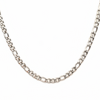 Necklace | Silver - Figaro - W 3mm - L 45+5cm - Women