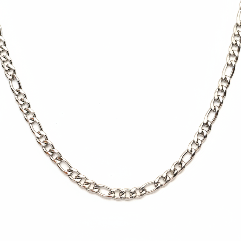 Necklace | Silver - Figaro - W 3mm - L 45+5cm - Women