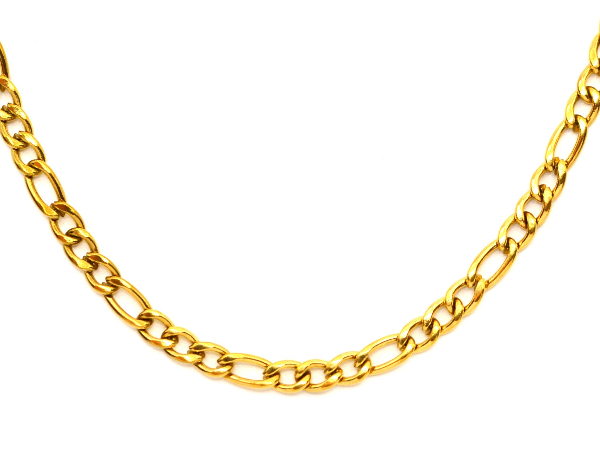 Halskette - 18K Gold - Figaro - B 3mm - L 45+5cm Damen