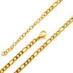 Halskette | 18K Gold - Figaro - B 3mm - L 45+5cm - Damen