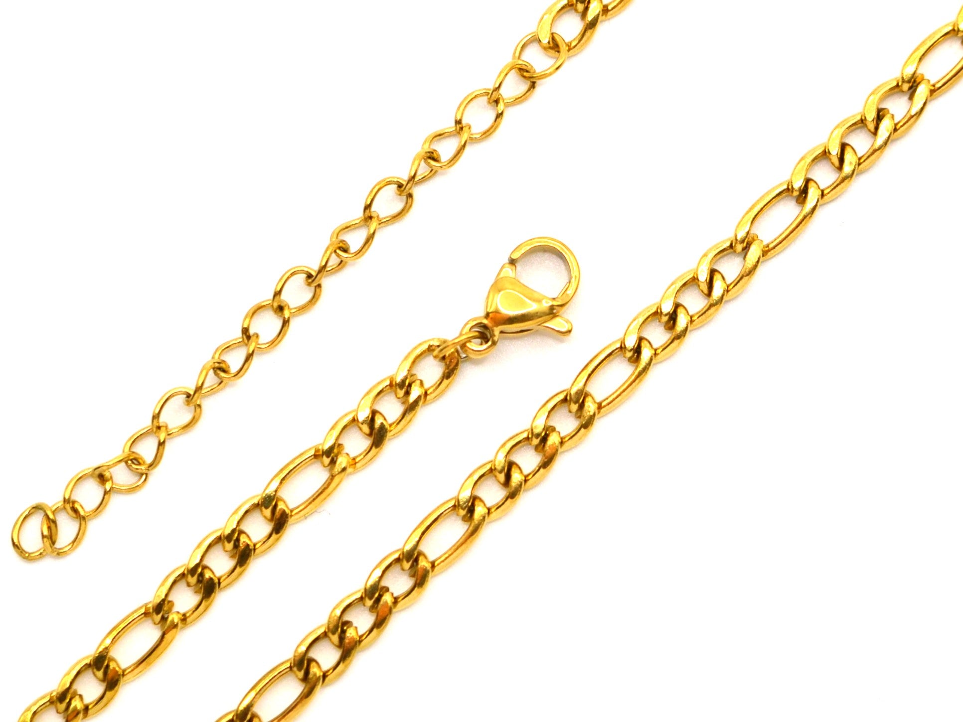 Halskette - 18K Gold - Figaro - B 3mm - L 45+5cm Damen