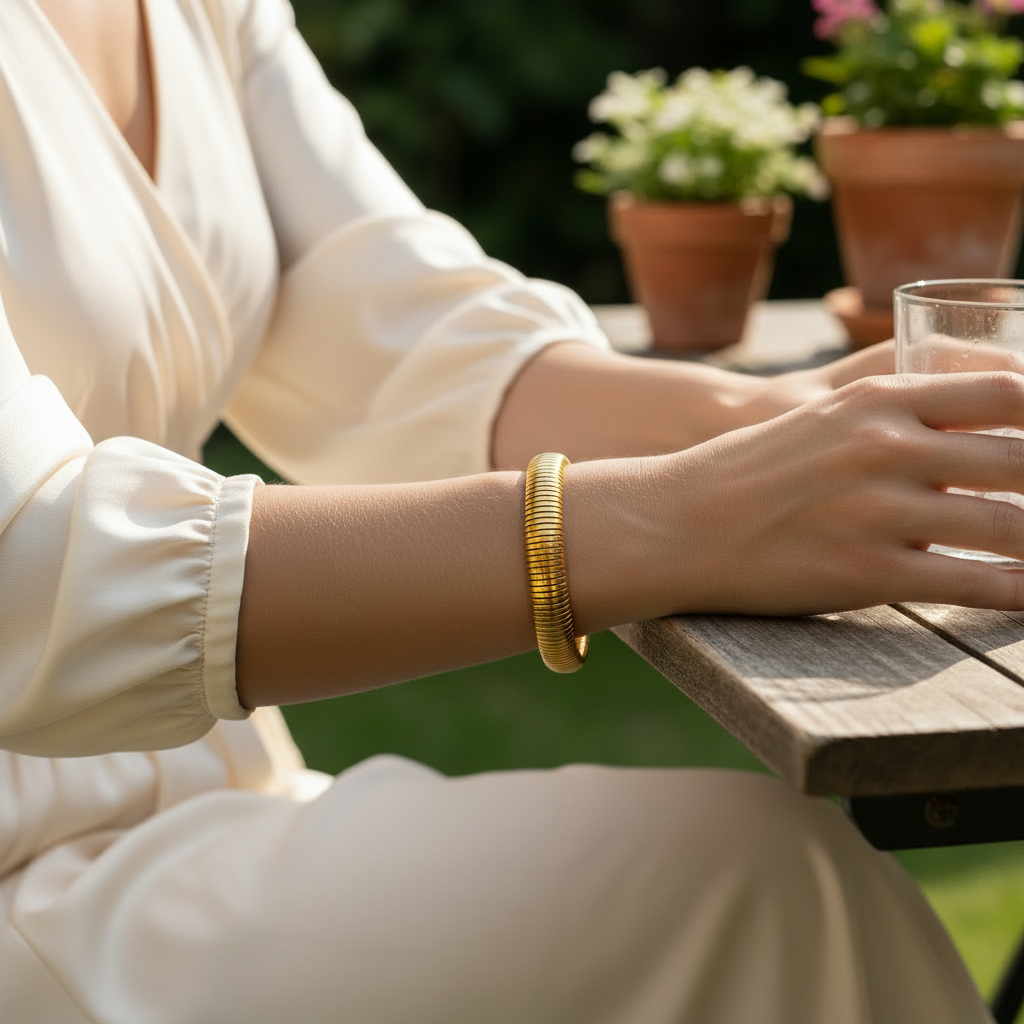 Armreif | 18K Gold - Flex - B 10mm - Damen