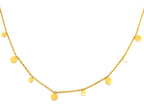 Halskette | Gold - Ankerkette - Dangle-Coin - L 40+5cm - Damen
