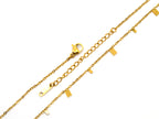 Halskette | Gold - Ankerkette - Dangle-Rectangle - L 40+5cm - Damen