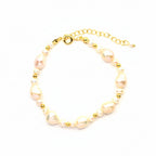 Bracelet | Freshwater Pearls - Natural - W 4-9mm - L 16.5+5cm - Women