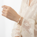 Bracelet | Freshwater Pearls - Natural - W 4-9mm - L 16.5+5cm - Women