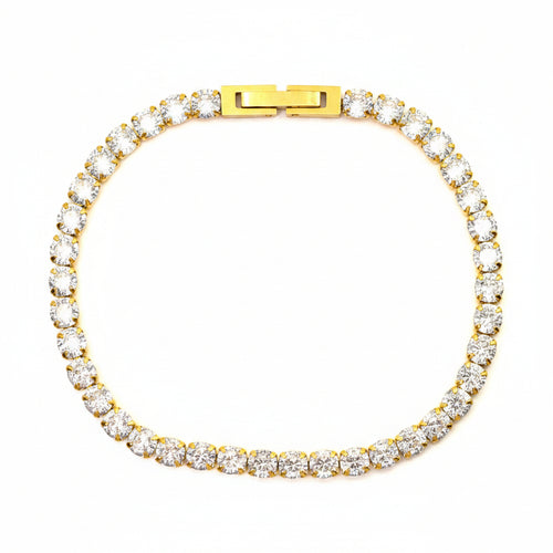 Armband | 18K Gold - Tennis - B 4mm - L 17,5cm - Damen