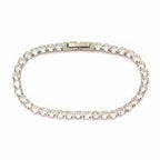 Bracelet | Silver - Tennis - W 4mm - L 17.5cm - Women