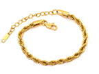 Armband | 18K Gold - Kordelkette - B 6mm - L 18+5cm - Damen